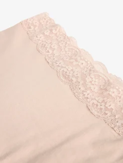 Next Blush Pink Full Brief Cotton Lace Knickers 4 Pack Discount