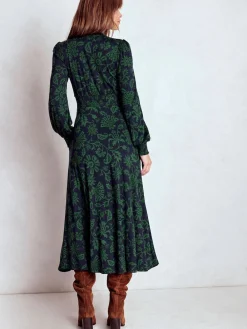 Boden Blue Ivy Smocked Midi Dress Clearance