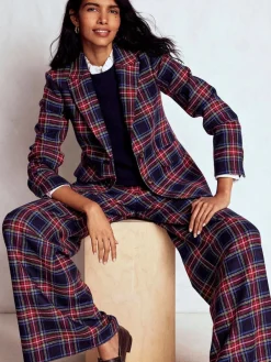 Boden Blue Stamford Wool-Blend Check Blazer Hot