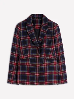Boden Blue Stamford Wool-Blend Check Blazer Hot