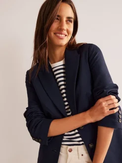 Boden The Marylebone Ponte Blazer Blue Discount