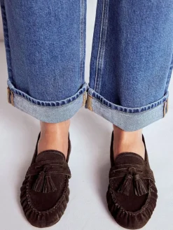 Boden Brown Soft Ruched Loafers Online