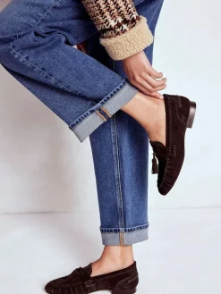 Boden Brown Soft Ruched Loafers Online