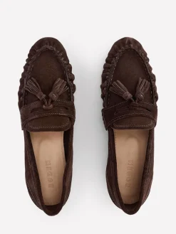 Boden Brown Soft Ruched Loafers Online