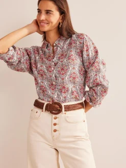 Boden Brown Woven Leather Belt New