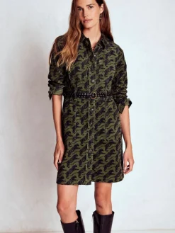 Boden Amanda Cord Short Dress Green Discount