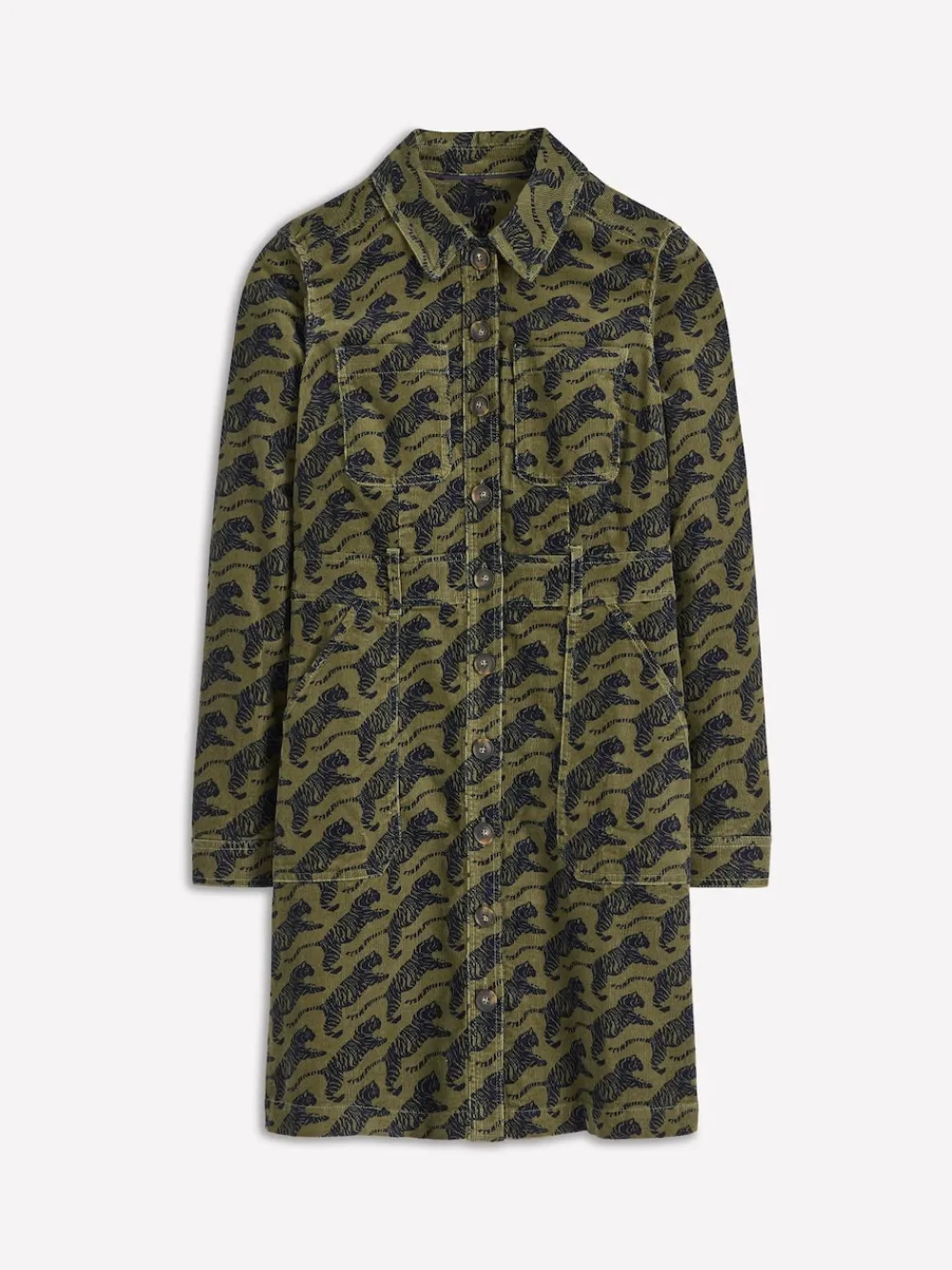 Boden Amanda Cord Short Dress Green Discount