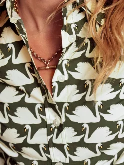 Boden Sienna Cotton Shirt Green Sale