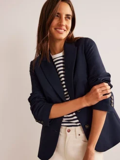 Boden Light Blue The Marylebone Jersey Blazer Hot