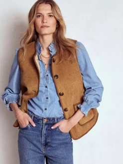 Boden Clerkenwell Reversible Gilet Natural New