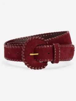 Boden Red Covered Whipstitch Belt