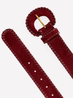 Boden Red Covered Whipstitch Belt