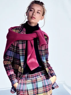 Boden Red Woodbridge Check Blazer Clearance