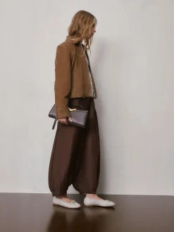 Next Forever Comfort® Leather Ruched Charm Ballet Flats Bone Discount