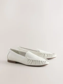 Next Forever Comfort® Soft Ruched Loafers Bone Online