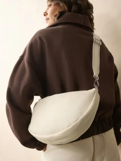 Next Bone Leather Sling Cross-Body Bag Sale