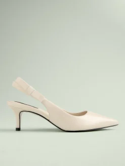 Next Tabitha Simmons x Dela Slingback Point Heels Bone Leather