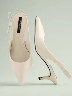 Next Tabitha Simmons x Dela Slingback Point Heels Bone Leather