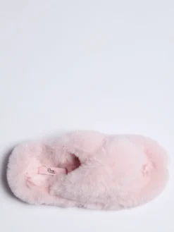 Boux Avenue Pink Ridge Sole Cross Band Slippers