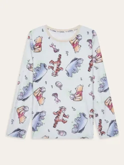 Brand Threads Natural Ladies Winnie The Pooh Fleece Pyjamas Set Clearance