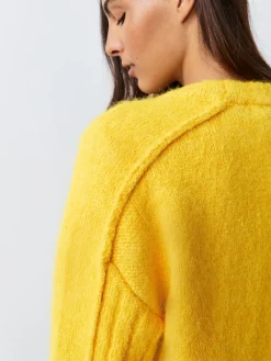 Next Crew Neck Jumper With Wool Bright Yellow Sale