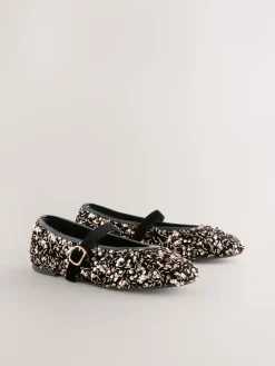 Next Forever Comfort® Embellished Sequin Mary Jane Shoes Bronze Sale
