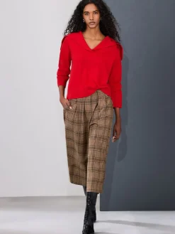 Next Brown Check Smart Culottes Sale