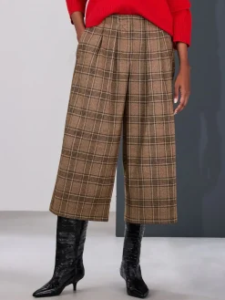 Next Brown Check Smart Culottes Sale
