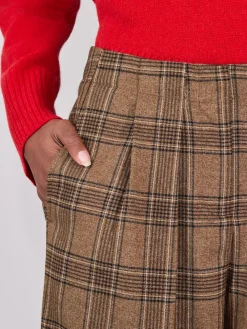 Next Brown Check Smart Culottes Sale