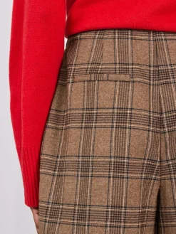 Next Brown Check Smart Culottes Sale