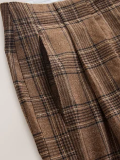 Next Brown Check Smart Culottes Sale