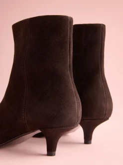 Next Tabitha Simmons x Underset Heel Ankle Boots Brown Suede Hot