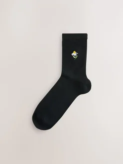 Next Bumble Bee Embroidered Motif Ankle Socks 4 Pack