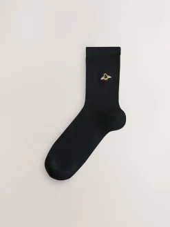 Next Bumble Bee Embroidered Motif Ankle Socks 4 Pack