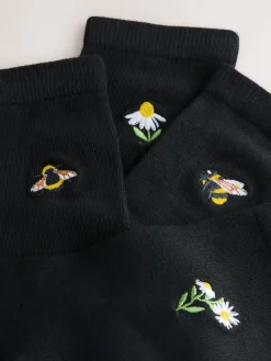 Next Bumble Bee Embroidered Motif Ankle Socks 4 Pack