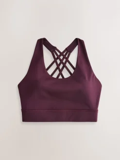 Next Burgundy Red Active Cross Back Sports Bra Online