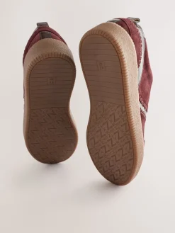 Next Burgundy Red Forever Comfort® Leather Chunky Sole Lace-Up Trainers Best