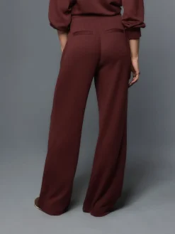 Next Premium Wide Leg Jersey Joggers Burgundy Red Best