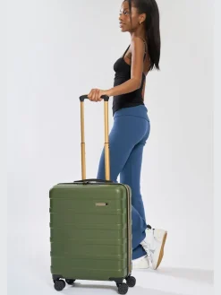Cabin Max Light Green Anode 40L ABS Cabin Carry On Hand 55x40x20cm Luggage