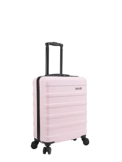Cabin Max Pale Pink Anode 40L ABS Cabin Carry On Hand 55x40x20cm Luggage Outlet