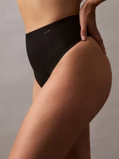 Calvin Klein Black Sculpted Shapewear Thong - Stay Put Mesh Best