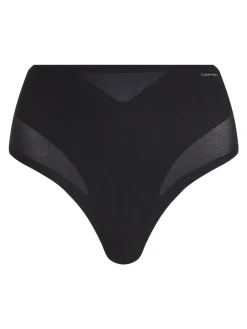 Calvin Klein Black Sculpted Shapewear Thong - Stay Put Mesh Best
