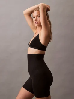 Calvin Klein Black Stay Put Stretch Mid Thigh Shorts Online