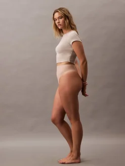 Calvin Klein Natural Sculpted Shapewear Thong - Stay Put Mesh Clearance