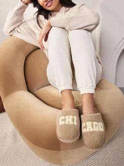 Next Cord Slogan Mule Slippers Camel Chicago Online