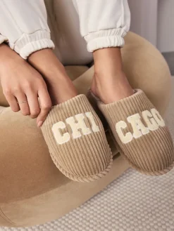 Next Cord Slogan Mule Slippers Camel Chicago Online