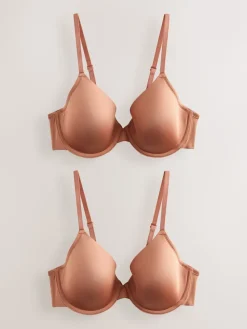 Next Caramel Nude Full Cup A-E Smoothing Ultimate Comfort Bras 2 Pack Best