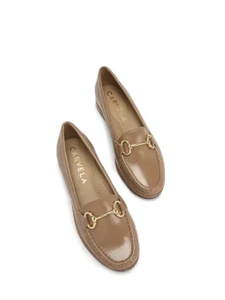 Carvela Comfort Camel Brown London Click Leather Shoes