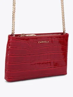 Carvela Red Chain Pouch Set Best