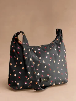 Cath Kidston Sling Cross-Body Bag Black Folding Star Ditsy Hot